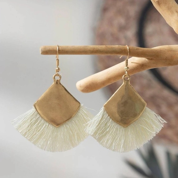Boho Tassel Drop Earrings - Picture 2 of 4